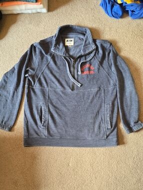 Women's Half-Zip Pullover Sweatshirt - Dark Grey